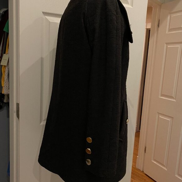Eliza J Wool Blend Topper Black Women's Coat M - Picture 4 of 6